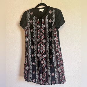 Black embroidered dress
